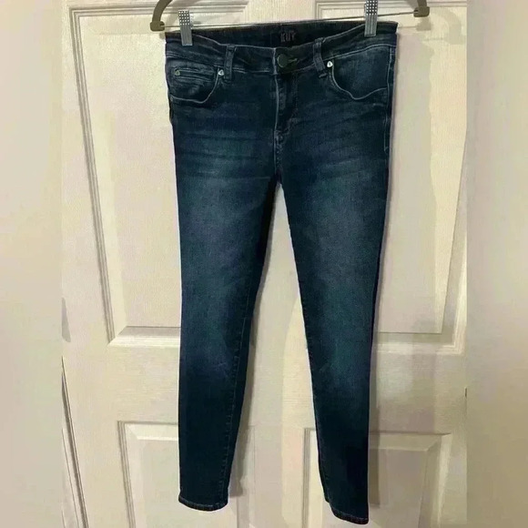 Kut From The Kloth Toothpick Skinny Jean, Dark Wash, Size 4 Petite, 26” inseam - Picture 1 of 8